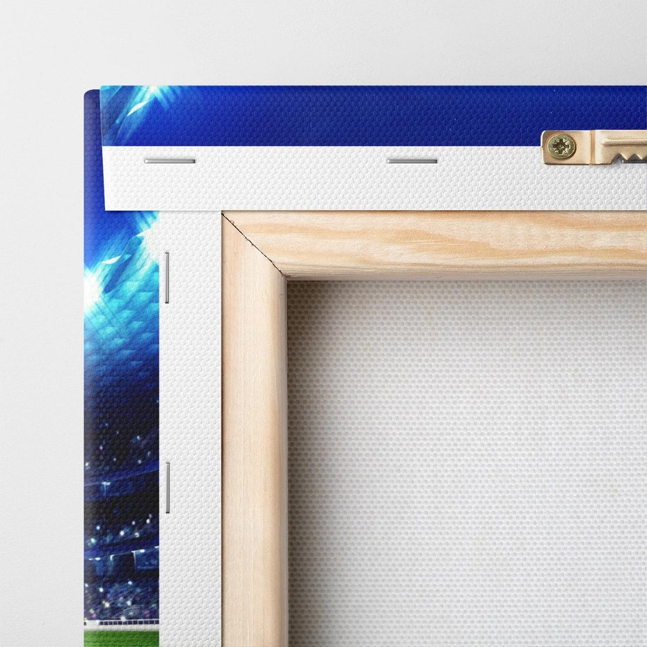 Obraz na płótnie 80x80 - Energia na stadionie - piłka, nożna