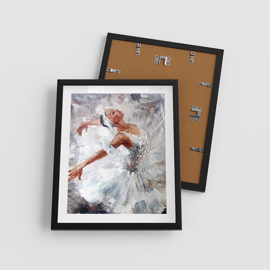 Plakat w ramie 40x50 - Baletowa Sztuka - balet, sztuka - rama czarna