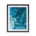 Plakat w ramie 40x50 - Wyrazista abstrakcja w akwareli - abstrakcja, akwarela - rama czarna