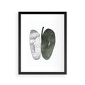 Plakat w ramie 30x40 - Przesunięte Jabłko - minimalistyczny plakat, jabłko - rama czarna