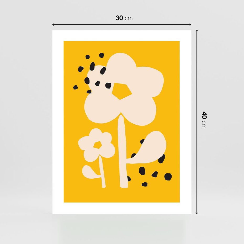 Plakat bez ramy 30x40 - Bezgraniczne Impulsy - abstrakcyjny kwiat, plakat