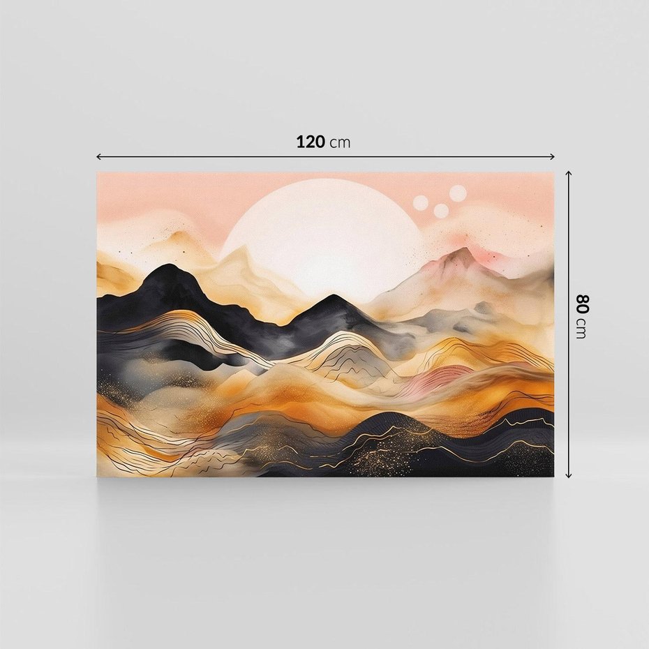 Obraz na płótnie 120x80 - Grafika Zachodu - nowoczesna grafika, odcienie pastelowe