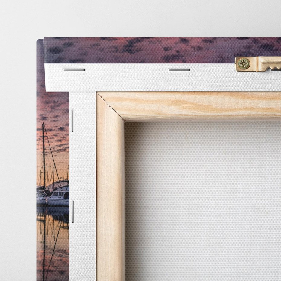 Obraz na płótnie 150x50 - Morze, fale i skały - zachód słońca,