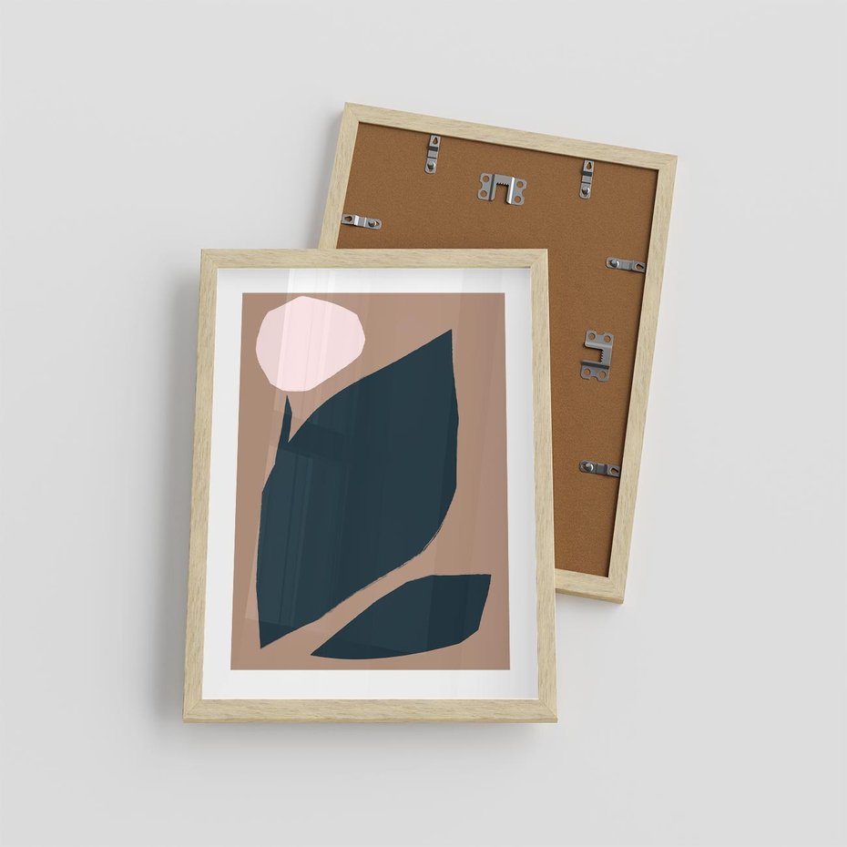 Plakat w ramie 30x40 - Rozkwitająca Wolność Boho - abstrakcyjny obraz, plakat - rama drewno