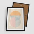 Plakat w ramie 50x70 - Migotliwe Wzory - geometryczne kształty, koła - rama czarna