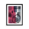 Plakat w ramie 30x40 - Formy w Różu i Granacie - abstrakcja, różne formy - rama czarna