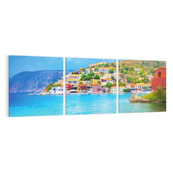 Obraz na płótnie 120x40 - Urok greckich wysp nad morzem - Grecja, morze