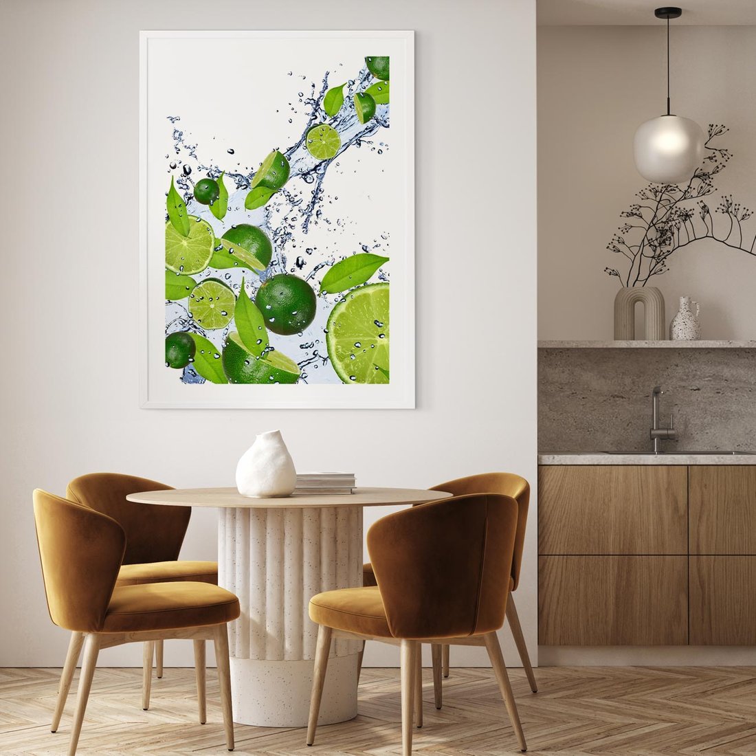 Plakat bez ramy 30x40 - Cytrusowa Świeżość - limonki, cytryny