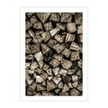 Plakat bez ramy 40x50 - Piękno Drewna - belki drewna, drewno