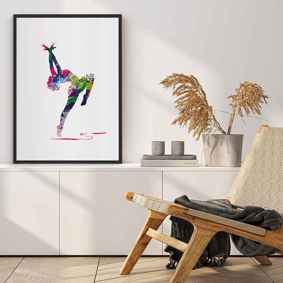 Plakat bez ramy 21x30 - Taniec w akwareli - taniec, akwarela