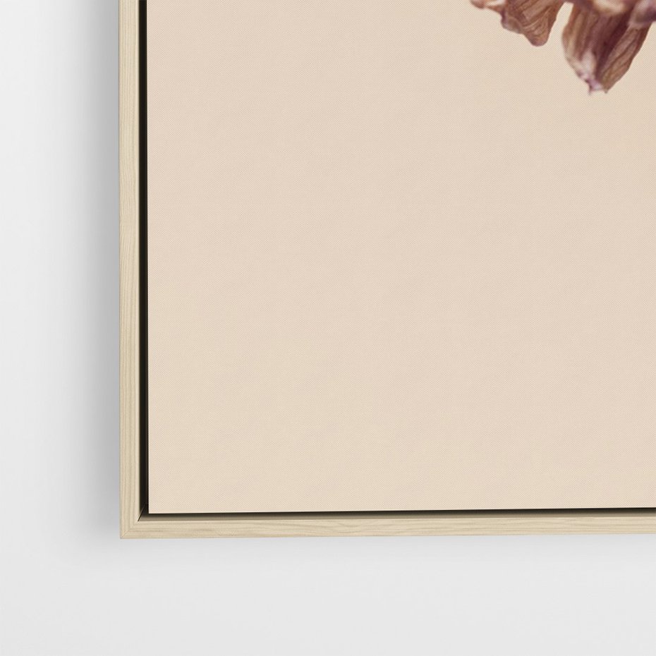 Obraz w ramie 80x120 - Delikatne piękno - suche, kwiaty - rama drewno