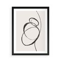 Plakat w ramie 50x70 - Modernistyczne Refleksje - abstrakcyjne szkicowane linie, minimalizm - rama czarna