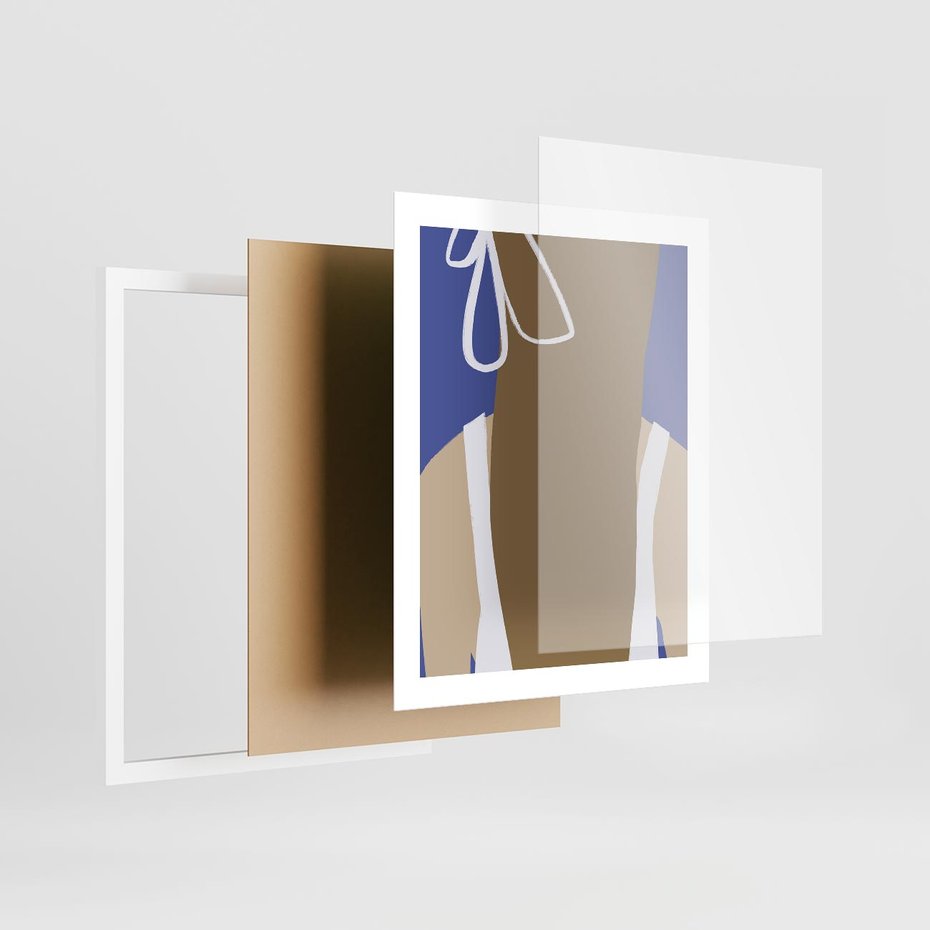 Plakat w ramie 40x50 - Kobieca Inspiracja - plakat retro, kobieta z kokardą - rama biała