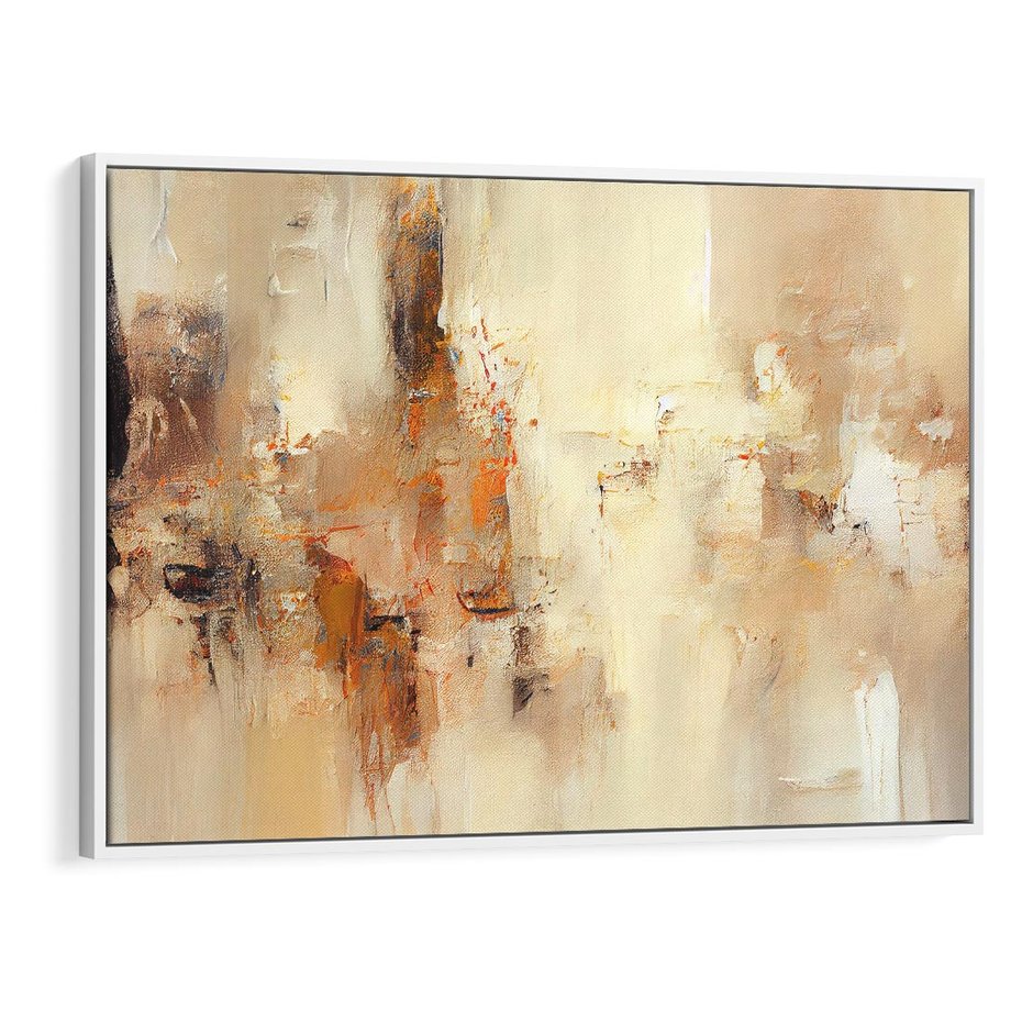 Obraz w ramie 120x80 - Odbicie utraconych barw - abstrakcja, tekstury farb - rama biała