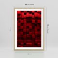 Plakat w ramie 50x70 - Geometryczne 3D: wizja przestrzeni - geometryczne, 3D - rama drewno