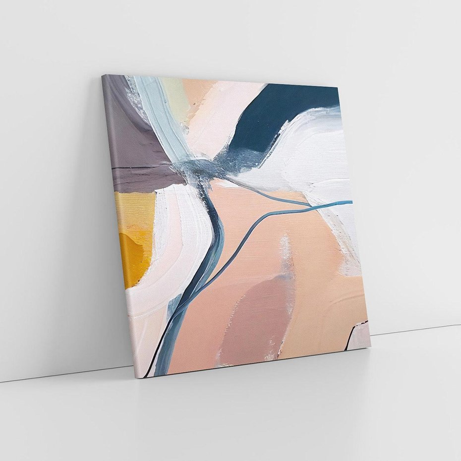 Obraz na płótnie 80x80 - Ścieżki Emocji - abstrakcja, farby olejne