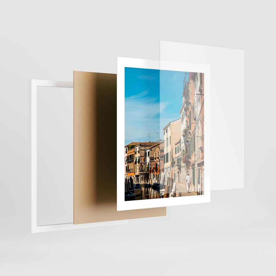 Plakat w ramie 40x50 - Magia Miejskiego Krajobrazu - uliczka, perspektywa - rama biała