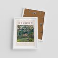 Plakat w ramie 30x40 - Gauguin: Reprodukcja i Typografia - Gauguin, reprodukcja - rama biała