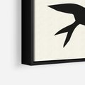 Obraz w ramie 50x50 - Kreatywne Echa - jaskółki, minimalizm - rama czarna