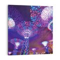Obraz na płótnie 70x70 - Azja: nocne światła architektury - Azja, noc