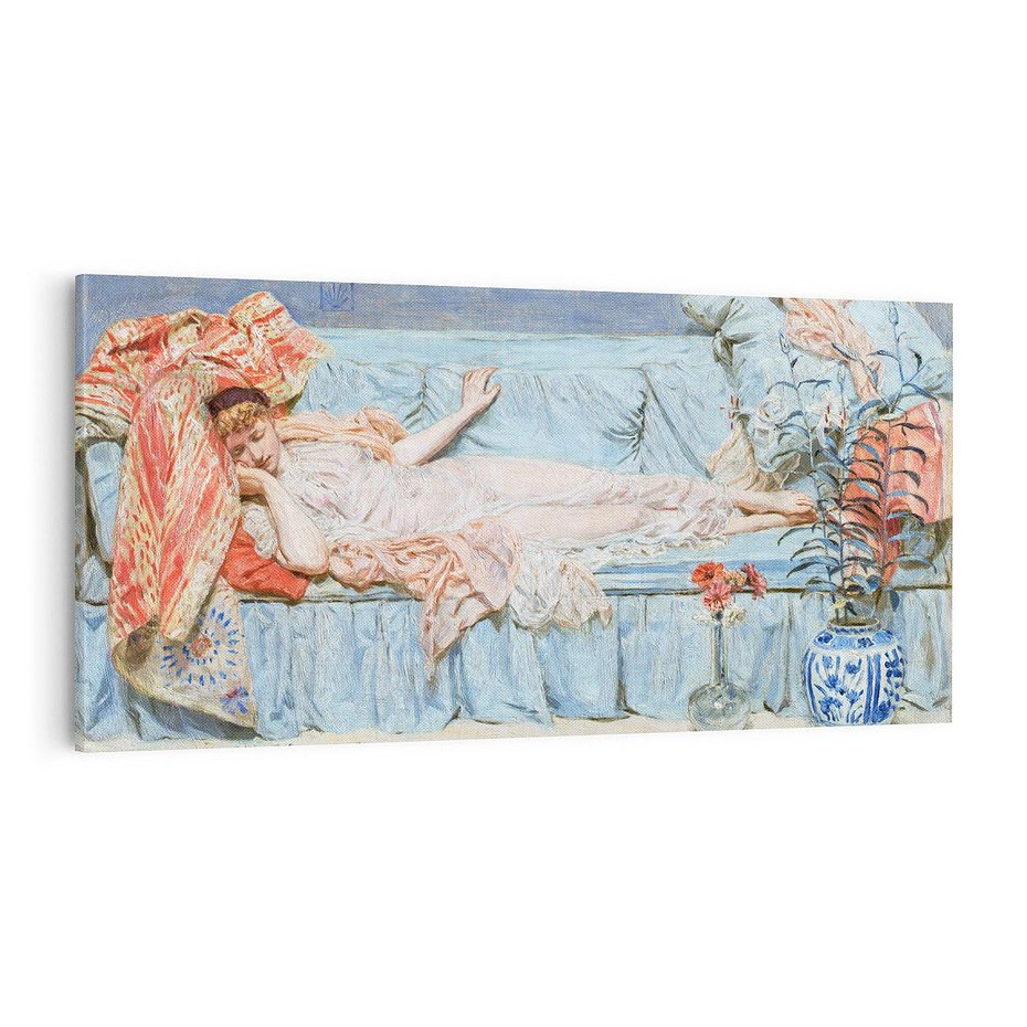 Obraz na płótnie 100x50 - "Lilie" (1866) Albert Joseph Moore - reprodukcja, obraz na płótnie