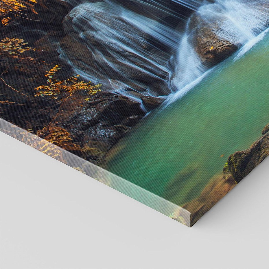 Obraz na płótnie 120x80 - Magia kolorów - jesień, las