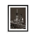 Plakat w ramie 30x40 - Magia miasta nocą - miasto, noc - rama czarna