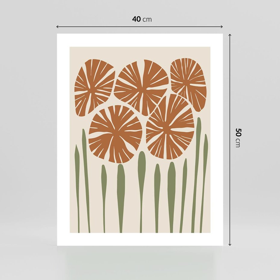 Plakat bez ramy 40x50 - Akwarelowe Echa Przyrody - kwiaty, nowoczesny plakat