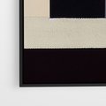 Obraz w ramie 70x100 - Nowoczesne Brązy - geometryszne pasy, nowoczesny styl - rama czarna