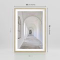 Plakat w ramie 50x70 - Architektoniczne Przejście - architektura, korytarz - rama drewno