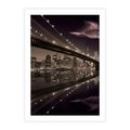 Plakat bez ramy 21x30 - Most na nocnym horyzoncie - most, noc