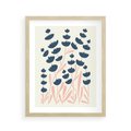 Plakat w ramie 40x50 - Migotliwe Kształty - kwiaty, rośliny - rama drewno