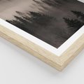 Plakat w ramie 30x40 - Mglista Opowieść Lasu - las, mgła - rama drewno