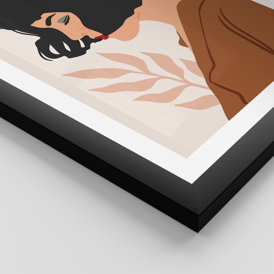 Plakat w ramie 30x40 - Kobieca Pasja - nowoczesny plakat, styl retro - rama czarna