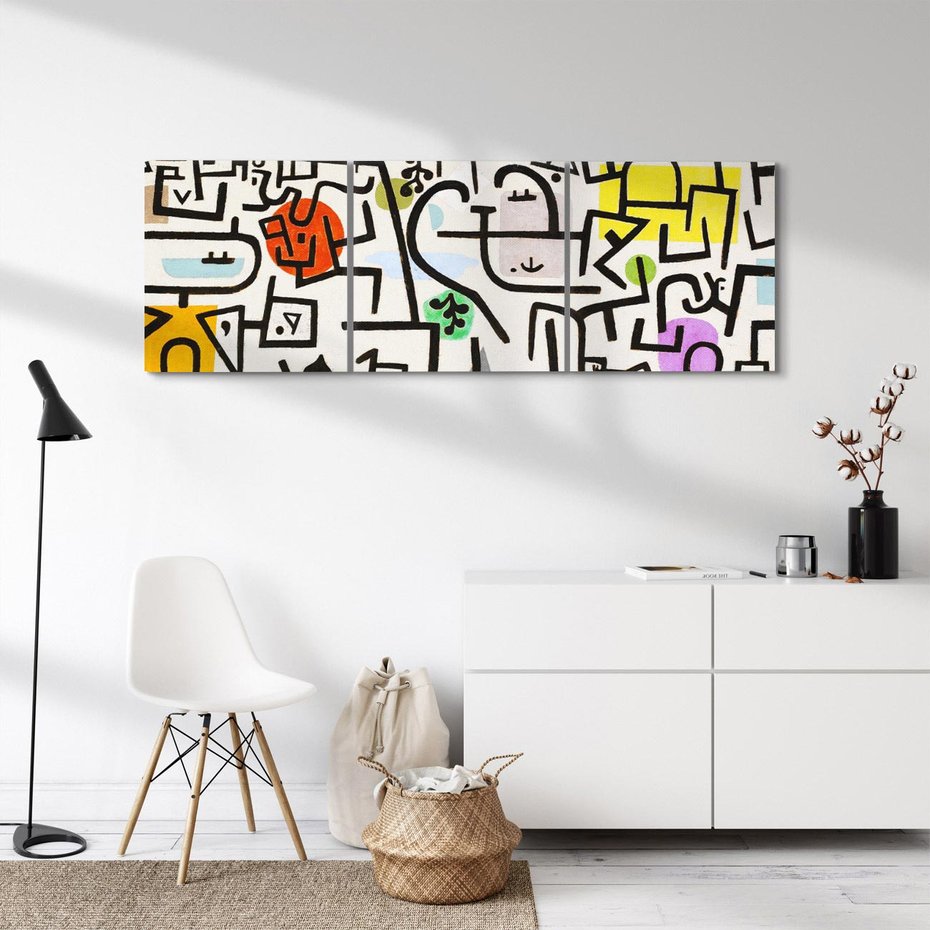 Obraz na płótnie 120x40 - Rich Port 1938, Paul Klee - Reprodukcja - reprodukcja, obraz na płótnie