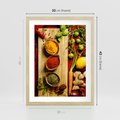Plakat w ramie 30x40 - Smakowy Zmysł - przyprawy, kuchnia - rama drewno