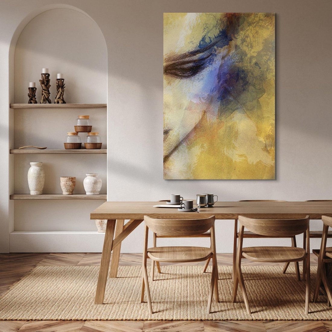 Obraz na płótnie 70x100 - Graficzna ekspresja kobiecego portretu - portret, grafika