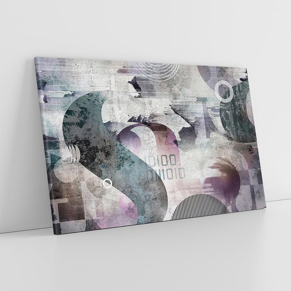 Obraz na płótnie 120x80 - Nocne opowieści w barwach - typografia, abstrakcja