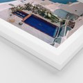 Plakat w ramie 50x70 - Urok Greckiej Wyspy - Santorini, Grecja - rama biała