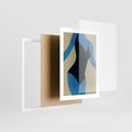 Plakat w ramie 30x40 - Zaklęta Kompozycja - abstrakcyjny plakat, nowoczesna sztuka - rama biała