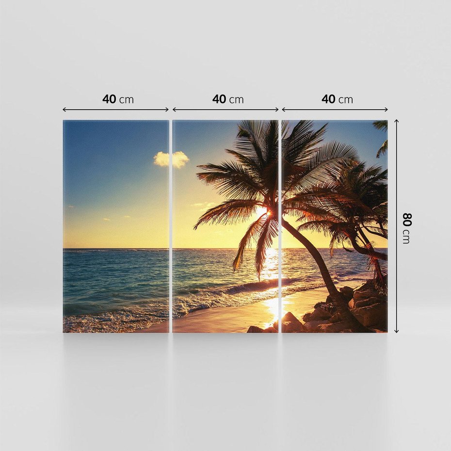 Obraz na płótnie 120x80 - Rajski Widok - zachód słońca,