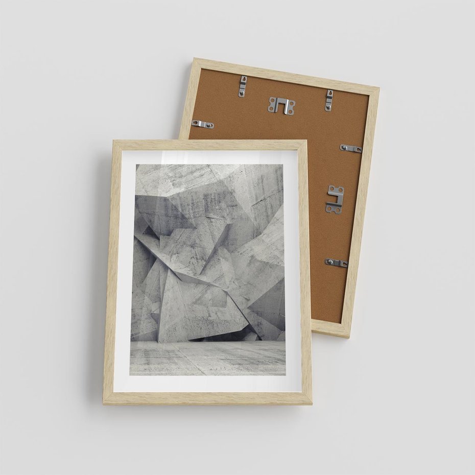 Plakat w ramie 30x40 - Architektura w trójwymiarowym wymiarze - architektura, 3D - rama drewno