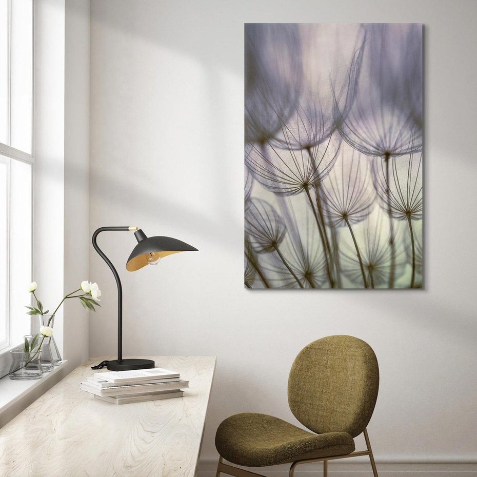 Obraz na płótnie 50x70 - Makro dmuchawiec - piękno drobnych detali - dmuchawce, makro