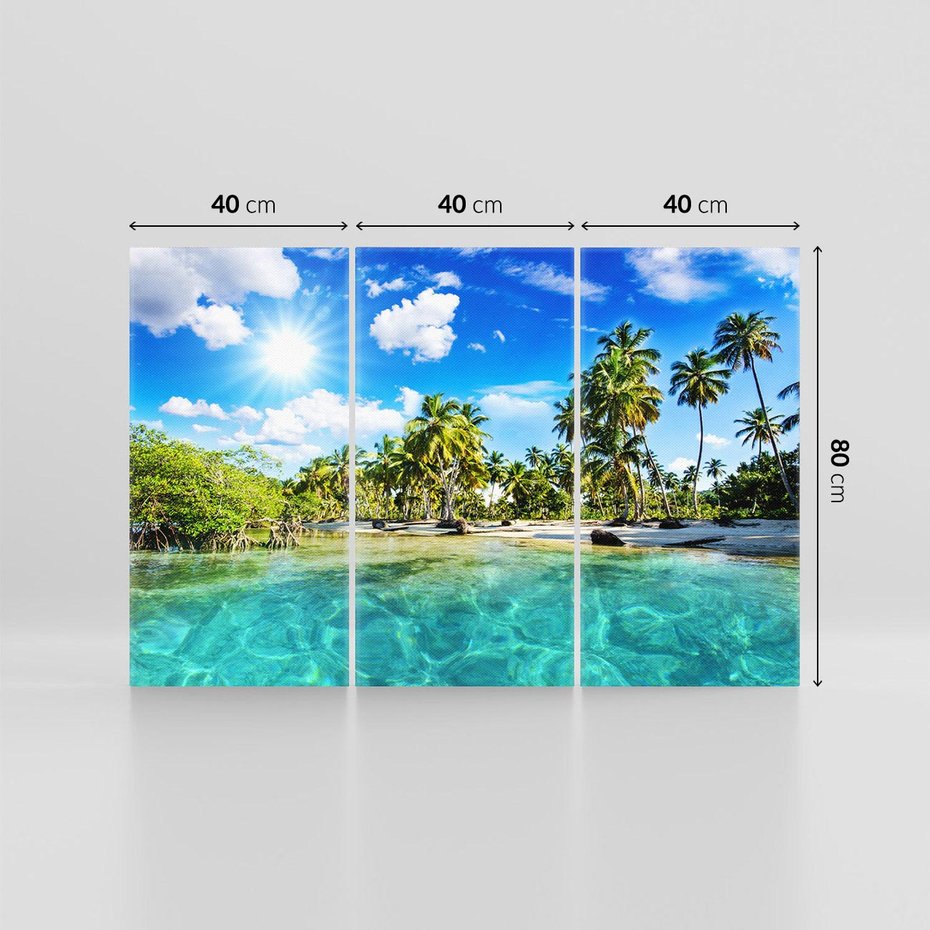 Obraz na płótnie 120x80 - Rajskie wakacje na plaży - plaża, wakacje