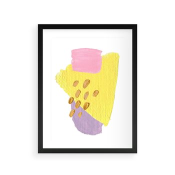 Plakat w ramie 50x70 - Refleksje Akwarelowych Widoków - akwarela, minimalizm - rama czarna