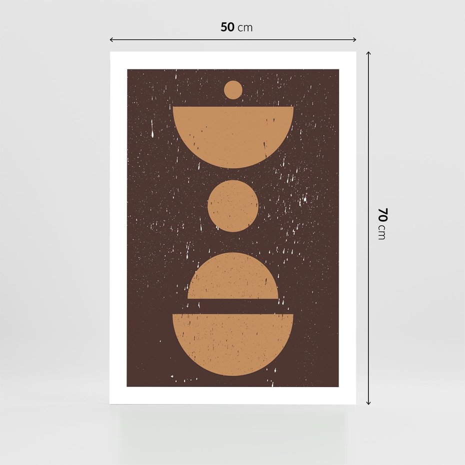 Plakat bez ramy 50x70 - Impulsy Przestrzeni - mid century styl, nowoczesna grafika