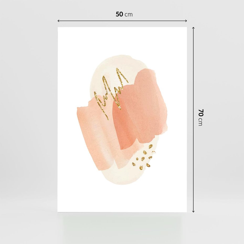 Plakat bez ramy 50x70 - Rozbijające Plamy - abstrakcyjne akwarelowe plamy, minimalizm