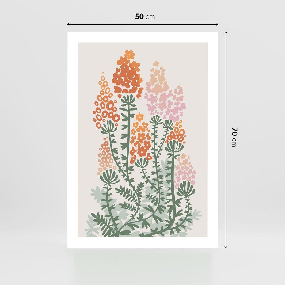 Plakat bez ramy 50x70 - Kwiatowe Uniesienia - kwiaty polne, plakat