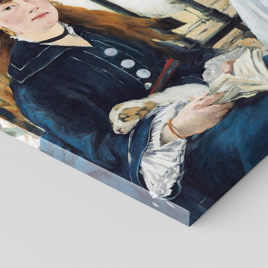 Obraz na płótnie 70x50 - "Kolej" (1873) Edouard Manet - Reprodukcja - reprodukcja, obraz na płótnie