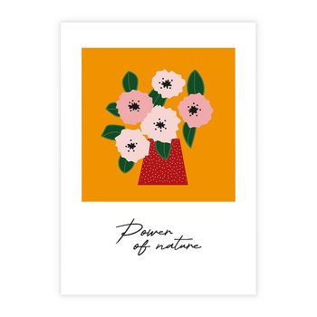 Plakat bez ramy 50x70 - Abstrakcyjna Kreska - kwiaty w wazonie, abstrakcja